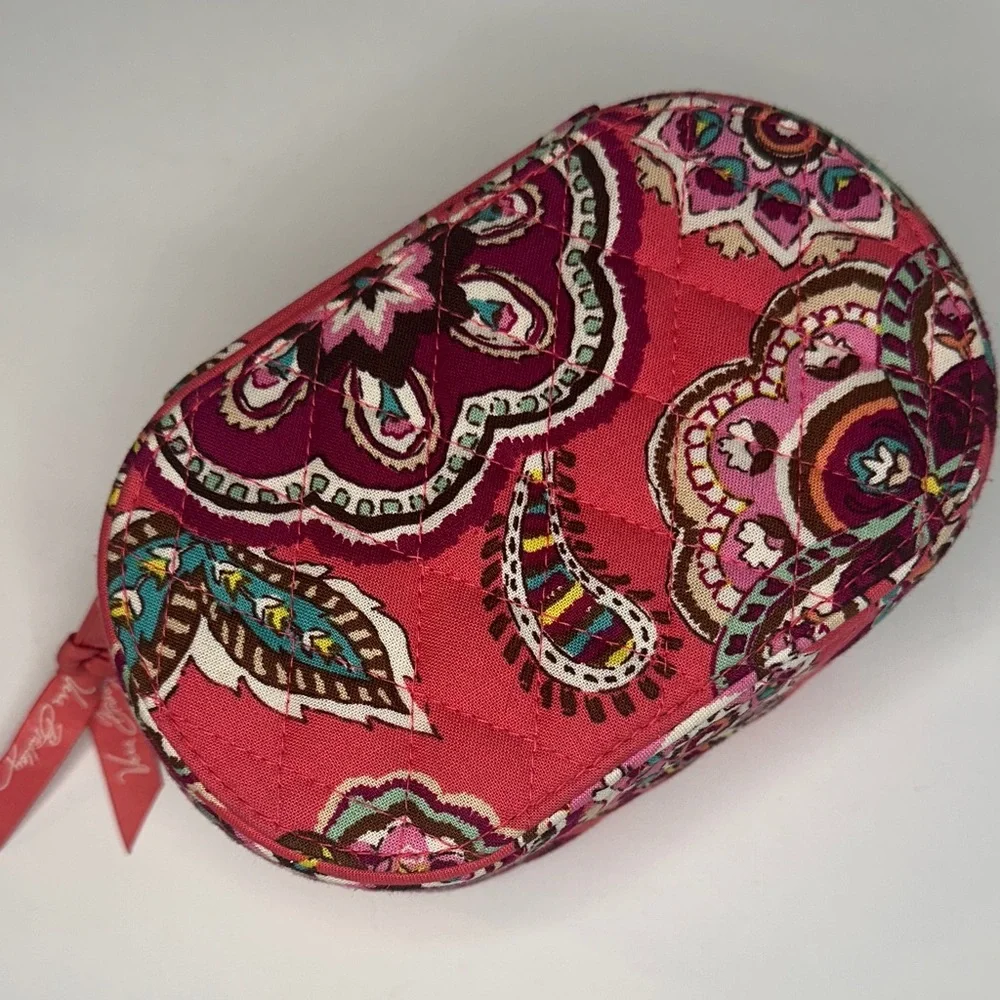 Vera Bradley Pink/Coral Paisley Hard Zippered Travel Jewelry Box